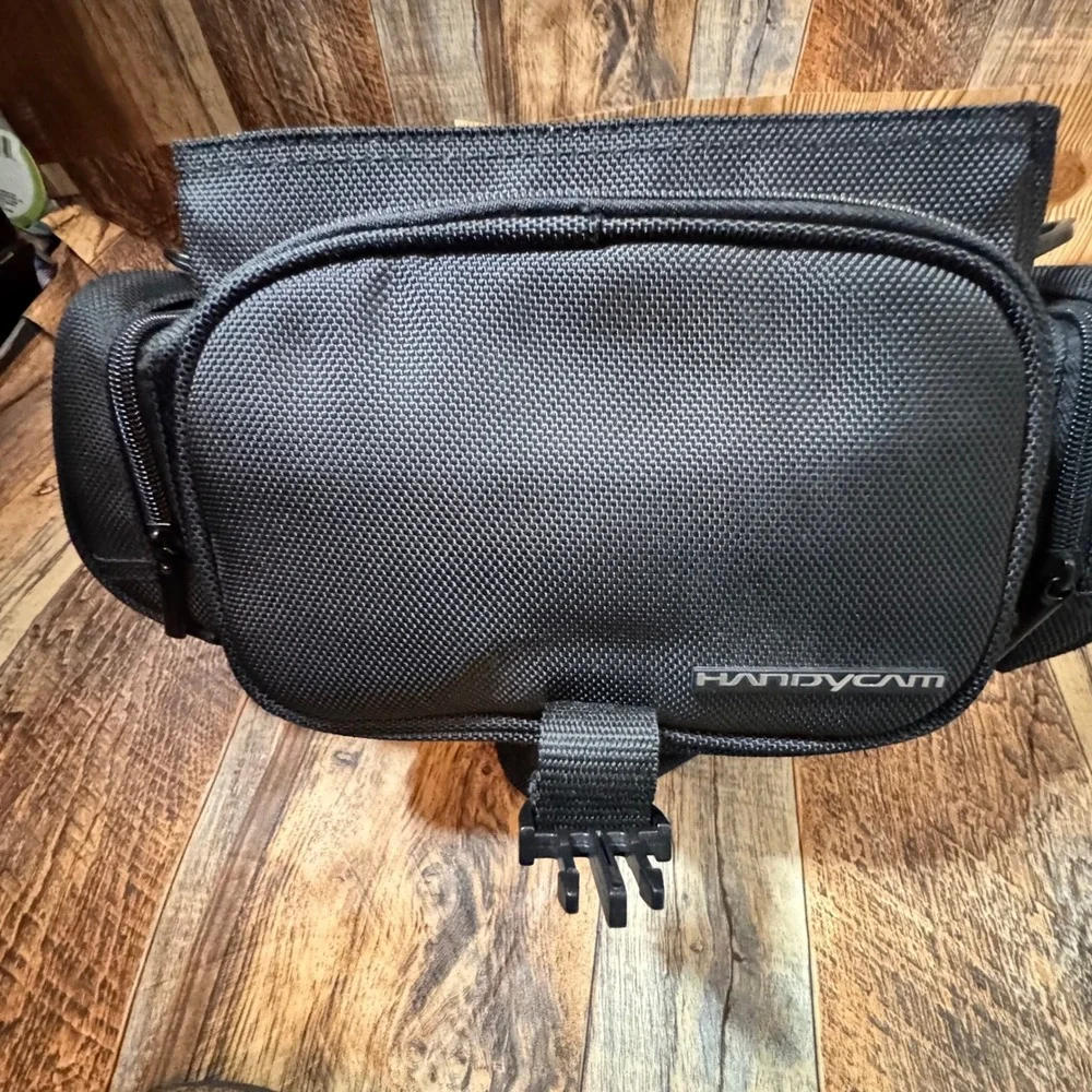 Sony Handycam Camcorder Bag Black Nylon Padded‎ Shoulder Strap Case Vintage
